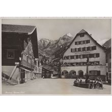 Children Gathered at Kurhaus Wassen Switzerland Camping Postcard