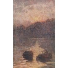 Renzo Weiss Riflessi Sailing Boat Italian Fisherman Antique Painting Postcard