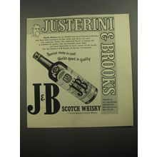 1956 J&B Scotch Ad - Pennies more in cost worlds apart in quality