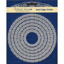 Tattered Lace. Swirl Edge Circles Die Set. Die Cutting Cardmaking Scrapbooking