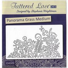 Tattered Lace. Panorama Grass Medium Die. Die Cutting Cardmaking Scrapbooking