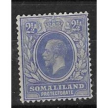 SOMALILAND 1921 GV WMK MULTI SCRIPT CA 2½A MINT SG76