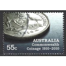 AUSTRALIA 2010: CENTENARY OF COMMONWEALTH COINAGE - 55c USED (G7)