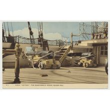 HMS VICTORY Quarterdeck where Nelson fell mid-late 20th C. RPPC HARVEY BARTON V1