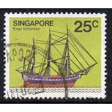 Singapore 1980 Ships - East Indiaman 25c Used