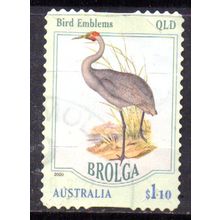 AUSTRALIA: 2020, $1.10 BIRD EMBLEMS, BROLGA, USED SELF ADHESIVE STAMP. 681-706
