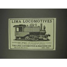 1910 Lima Locomotives Contractors' Dinkey Ad