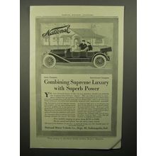 1913 National Car Ad - Supreme Luxury, Superb Power