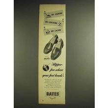 1948 Bates Relaks Style No. 411 Shoes Ad - Slipper-free