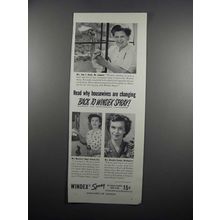 1950 Windex Spray Ad - Housewives Are Changing Back