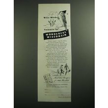 1950 Wisconsin Conservation Department Ad - Wise Birds Summer In