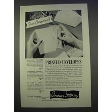 1955 American Stationery Ad - Printed Envelopes