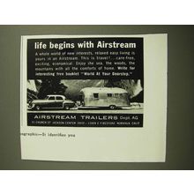 1958 Airstream Trailers Ad - Life Begins With Airstream