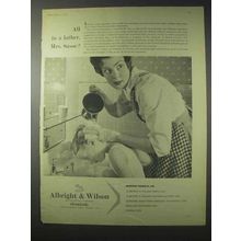 1958 Albright & Wilson Chemicals Ad - All in a Lather