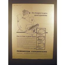 1957 Remington Typewriter Ad - Cheaper to Get Good