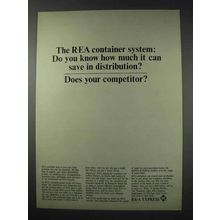 1963 REA Express Railroad Ad - The Container System