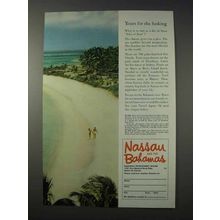 1963 Nassau and the Bahamas Tourism Ad - Basking