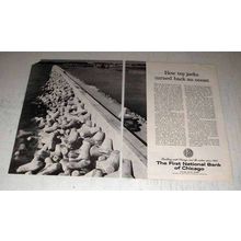 1964 The First National Bank of Chicago Ad - Toy Jacks