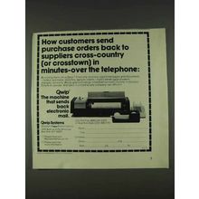 1978 Exxon Qwip Facsimile Ad - Send Cross-Country