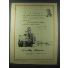 1954 Coventry Climax Fork Trucks Ad - Time saved on the ground is worth