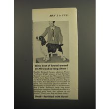 1951 Armour Dash Dog Food Ad - Springer Spaniel - Wins best of breed award