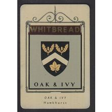 The Oak & Ivy Hawkhurst Kent Metal Advertising Pub Sign Whitbread Card