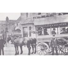 Thurgarton Street Sneinton Nottingham Market Advertising Bus Cart Postcard