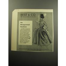 1957 Best & Co. Dress by Matti of Lynne Advertisement