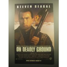 1994 On Deadly Ground Movie Ad - Steven Seagal battle to save Alaskan Wilderness