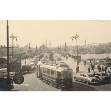 Istanbul Karakoy Tram Turkey Vintage Photo Postcard