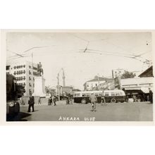 Ankara Ulus Tram Transport Turkey Old Real Photo Postcard
