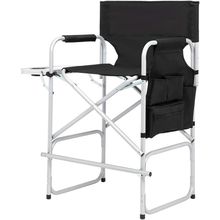 Outvita 26" Tall Directors Chair Height Seat Folding with Side Table Storage Bag