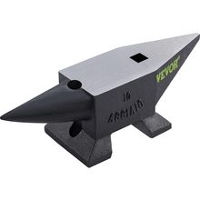 VEVOR Cast Steel Anvil, 22 Lbs(10Kg) Single Horn Anvil with Large Countertop and