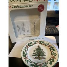 2001 Spode Christmas Tree Plate - with box