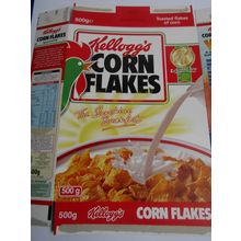 Kellogg`s Corn Flakes 1997 Cereal Box SUNWORLD Family Holiday Competition