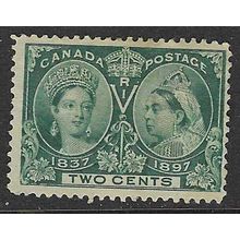 CANADA 1897 JUBILEE 2c QV DEEP GREEN NO GUM SG125 spacefiller