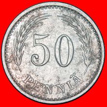 Ⰶ IRON (1943-1948):FINLAND★50 PENCE 1943S WARTIME 1939-1945★LOW START★NO RESERVE