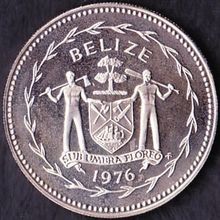 1976 Belize 50 Cents Proof Coin