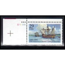 2805 29c Columbus Landing Fine MNH P#S UL S11111 KA9000