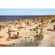Kolobrzeg Plaza Beach Polish Postcard
