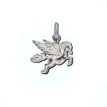 Sterling Silver Flying Pegasus Diamond Cut Charm Pendant