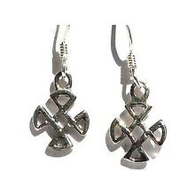 Sterling Silver Celtic Compass Dangles Earring