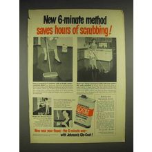 1951 Johnson's Glo-Coat Wax Ad - Saves Scrubbing