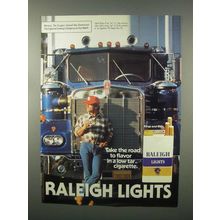 1982 Raleigh Lights Cigarettes Ad - Flavor