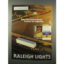 1982 Raleigh Lights Cigarettes Ad - Take Road to Flavor