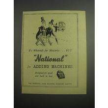 1948 NCR National Adding Machines Ad - It's whitehall for ministries.