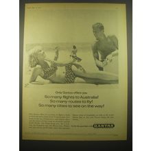 1966 Qantas Airlines Ad - Only Qantas offers you So many flights to Australia!