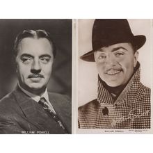 William Powell Hollywood Actor 2x Real Photo Old Postcard s