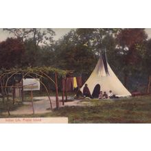 Indian Life Prairie Island Minnesota Tent Antique India Postcard