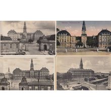 Kobenhavn Christlansborg Slot 4x Old Denmark Postcard s